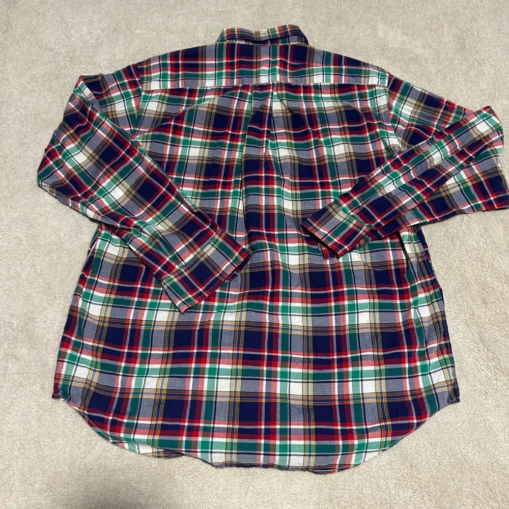 Ralph Lauren Button Down Kids L(16/18) N/A Multi-Color Plaid Long Sleeve Pony